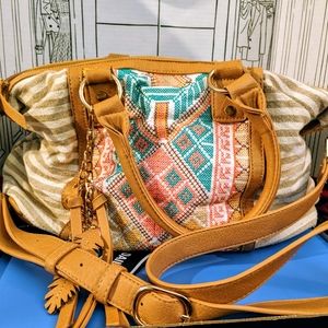 MMS Design Studio striped boho handbag